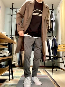 ナノユニバースSUPER140’S メルトンシングルラグランコート NANO universe（ナノユニバース）の「SUPER140'S メルトンシングル