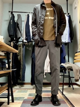 「アイテム（ブルゾン）」を使った、yuch   さん（メンズ・174cm・30代）の春コーディネート