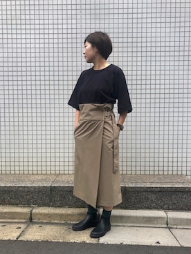 「ウエストイン」｜SIPULI_officialさん（レディース・158cm）の夏コーディネート