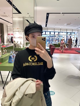 「BALENCIAGA」｜「アイテム（キャスケット）」を使った、ほさん（レディース・162cm）の春コーディネート