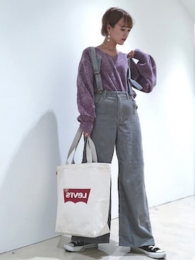「Levi's（リーバイス）のアイテム（バッグ）」を使った、mayuさん（レディース・160cm）の秋コーディネート