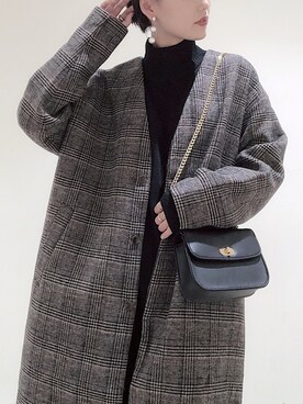「earth music&ecology（アースミュージックアンドエコロジー）のアイテム（その他アウター）」を使った、mayuさん（レディース・160cm）の秋コーディネート