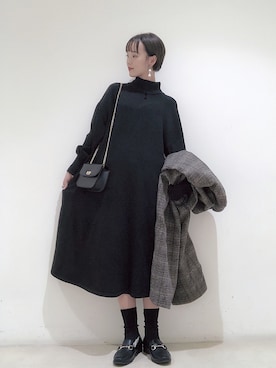 「earth music&ecology（アースミュージックアンドエコロジー）のアイテム（その他アウター）」を使った、mayuさん（レディース・160cm）の秋コーディネート