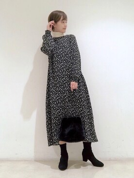 「ORiental TRaffic（オリエンタルトラフィック）のアイテム（ブーツ）」を使った、mayuさん（レディース・160cm）の秋コーディネート