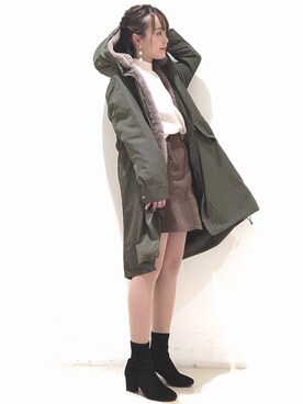 「ORiental TRaffic（オリエンタルトラフィック）のアイテム（ブーツ）」を使った、mayuさん（レディース・160cm）の冬コーディネート