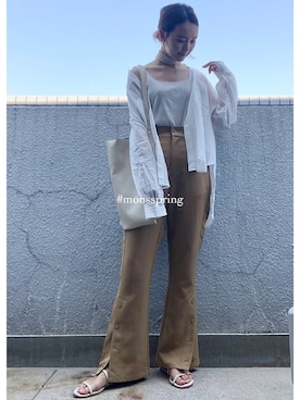 「ISOOK（アイスー）のアイテム（アクセサリー）」を使った、mayuさん（レディース・160cm）の春コーディネート