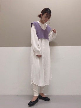 「ラブアンドピース2020」｜「アイテム（ワンピース/ドレス）」を使った、mayuさん（レディース・160cm）の秋コーディネート