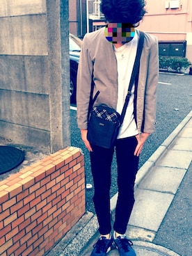 「アイテム（MA-1）」を使った、てててててさん（メンズ・183cm）の春コーディネート
