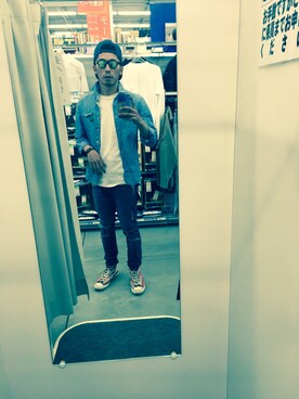 「POINTER BRAND（ポインターブランド）のアイテム（帽子）」を使った、Re:910さん（メンズ・170cm）の春コーディネート