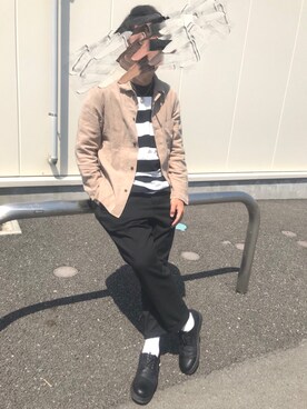 「CIAOPANIC（チャオパニック）のフィブリルオープンカラーシャツ（シャツ/ブラウス）」を使った、K.Kさん（メンズ・172cm）の春コーディネート