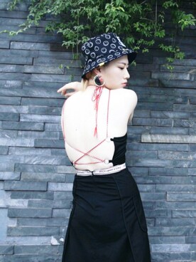 「Backless」｜Yuko さん（レディース・172cm）の夏コーディネート
