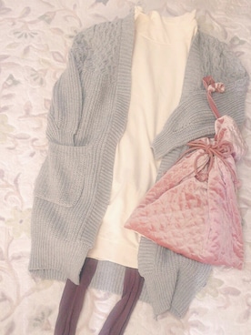 「グレーニット」｜「アイテム（ワンピース/ドレス）」を使った、ゆ ぷ . ♡さん（レディース・154cm）の秋コーディネート