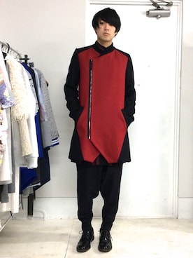 「NICK NEEDLES（ニックニードルズ）のアイテム」を使った、SONARさん（メンズ・176cm）の冬コーディネート