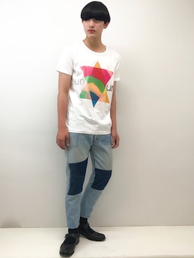 「SHUTTLE（シャトル）のアイテム」を使った、SONARさん（メンズ・178cm）の夏コーディネート