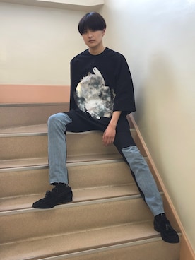 「NICK NEEDLES（ニックニードルズ）のアイテム」を使った、SONARさん（メンズ・180cm）の春コーディネート