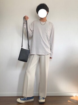 「WEGO（ウィゴー）のWEGO/ステンレス喜平チェーンネックレス（ネックレス、シルバー系）」を使った、rくんさん（メンズ・170cm）の春コーディネート