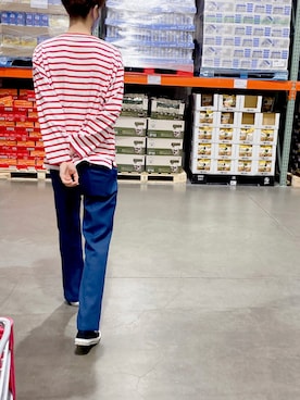 「BEAMS（ビームス）のアイテム（スラックス）」を使った、ゆうりさん（メンズ・188cm）の春コーディネート