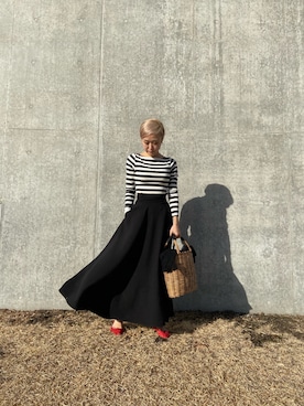 「モノトーン」｜JENNE_YUKAさん（レディース・156cm）の春コーディネート