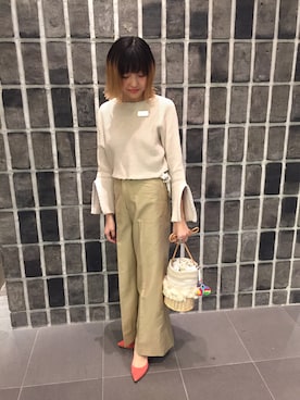 「CODY SANDERSON（コディサンダーソン）のアイテム」を使った、Rina Maruyamaさん（レディース・160cm）の冬コーディネート