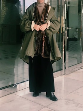 「アイテム（ピアス（両耳用））」を使った、noriko odaさん（レディース・153cm・20代）の冬コーディネート