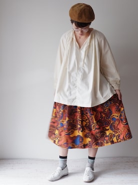 「ROTOTO（ロトト）のアイテム」を使った、yumiさん（レディース・159cm）の秋コーディネート
