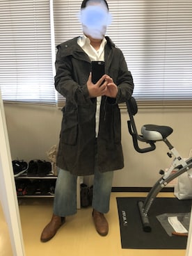 「PRADA（プラダ）のアイテム（モッズコート）」を使った、柏屋さん（メンズ・173cm）の春コーディネート