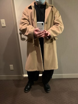 「BLACK COMME des GARÇONS」｜柏屋さん（メンズ・173cm）の冬コーディネート