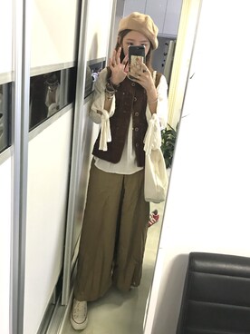 「initial（イニシャル）のアイテム（その他アウター）」を使った、yakashum1231さん（レディース・166cm）の秋コーディネート