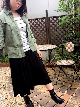 「h．k．c（アンドイット）のアイテム」を使った、Yu⠒noさん（レディース・158cm）の春コーディネート