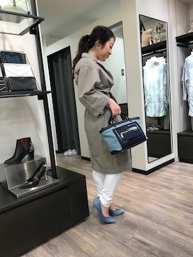 「DIESEL（ディーゼル）の　00SWV10NAOQ（ワンピース、ベージュ系）」を使った、MAHOさん（レディース・155cm）の春コーディネート