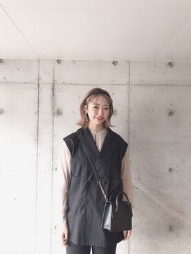 「SUPERTHANKS」｜「アイテム（バッグ）」を使った、YUMEKAさん（レディース・156cm）の春コーディネート
