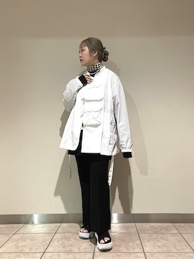 「Engineered Garments（エンジニアードガーメンツ）のアイテム（ジャケット/アウター）」を使った、YUMEKAさん（レディース・156cm）の春コーディネート