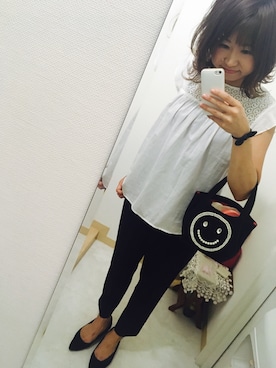 「ECODECO（エコデコ）のアイテム（バッグ）」を使った、おかなさん（レディース・157cm）の秋コーディネート