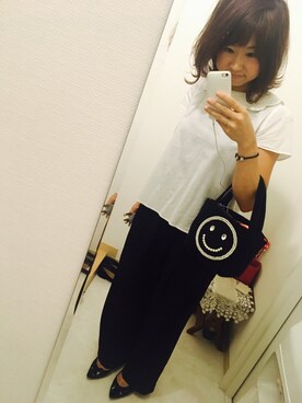 「ECODECO（エコデコ）のアイテム（バッグ）」を使った、おかなさん（レディース・157cm）の秋コーディネート