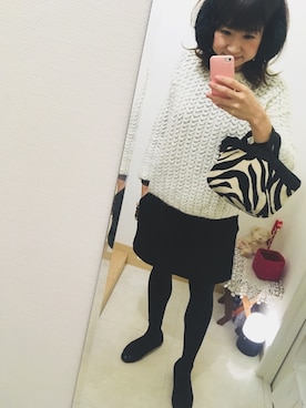 「耳あて」｜おかなさん（レディース・157cm）の冬コーディネート