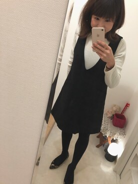 「Dr.Scholl（ドクターショール）のアイテム」を使った、おかなさん（レディース・157cm）の冬コーディネート