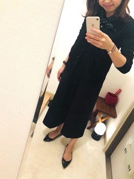 「真っ黒コーデ」｜「アイテム（財布/小物）」を使った、おかなさん（レディース・157cm）の夏コーディネート
