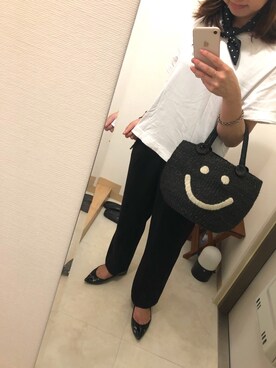 「SENSE OF PLACE by URBAN RESEARCH（センスオブプレイスバイアーバンリサーチ）のアイテム（つなぎ/オールインワン）」を使った、おかなさん（レディース・157cm）の夏コーディネート