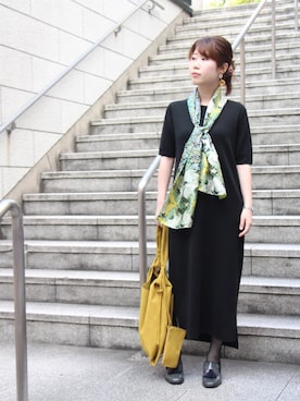 「アイテム（ストール/ショール）」を使った、moeさん（レディース・159cm）の夏コーディネート