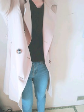 「GeeRA（ジーラ）のアイテム（トレンチコート）」を使った、あお。さん（レディース・160cm）の冬コーディネート