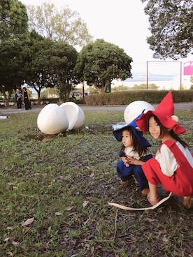 「Handmade（ハンドメイド）のアイテム（オールインワン・サロペット）」を使った、たまりさん（レディース・165cm）の秋コーディネート
