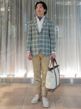 ポロシャツを使った ビジネスカジュアル の人気ファッションコーディネート Wear