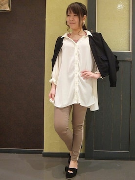「axes femme（アクシーズファム）のアイテム（その他アウター）」を使った、axes femmeさん（レディース・160cm）の春コーディネート