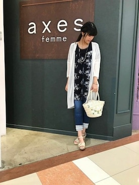 「axes femme（アクシーズファム）のアイテム（チュニック）」を使った、axes femmeさん（レディース・160cm）の春コーディネート