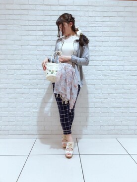 「axes femme（アクシーズファム）のアイテム（パーカー）」を使った、axes femmeさん（レディース・160cm）の春コーディネート