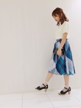 「axes femme（アクシーズファム）のアイテム（財布/小物）」を使った、axes femmeさん（レディース・156cm）の夏コーディネート
