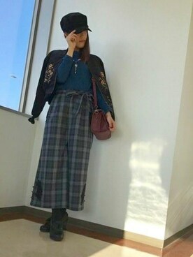 「axes femme（アクシーズファム）のアイテム（その他アウター）」を使った、axes femmeさん（レディース・160cm）の秋コーディネート