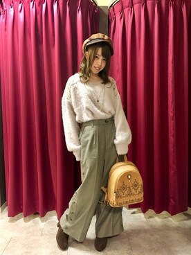 「axes femme（アクシーズファム）のアイテム（バックパック/リュック）」を使った、axes femmeさん（レディース・150cm）の秋コーディネート