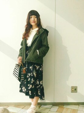 「axes femme（アクシーズファム）のアイテム（マウンテンパーカー）」を使った、axes femmeさん（レディース・160cm）の冬コーディネート