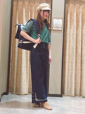 「axes femme（アクシーズファム）のアイテム（キャスケット）」を使った、axes femmeさん（レディース・157cm）の春コーディネート